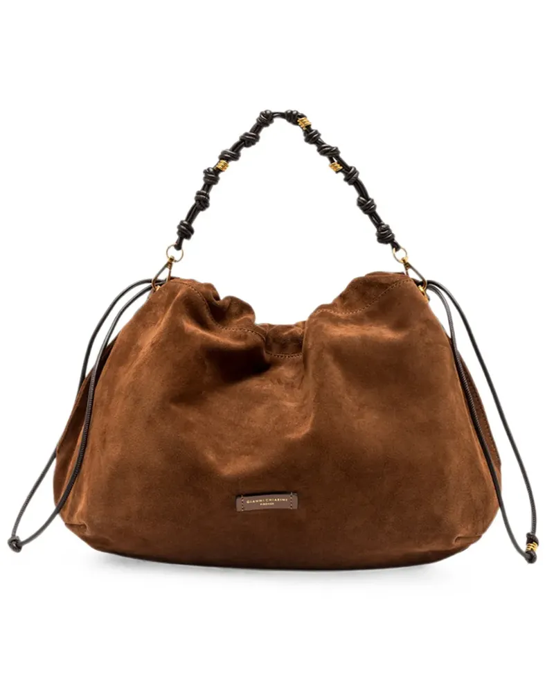 Gianni Chiarini large Morgana suede shoulder bag - Braun Braun