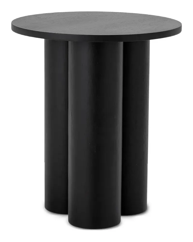 Bloomingville Aio Beistelltisch mit runder Säule - Schwarz Schwarz