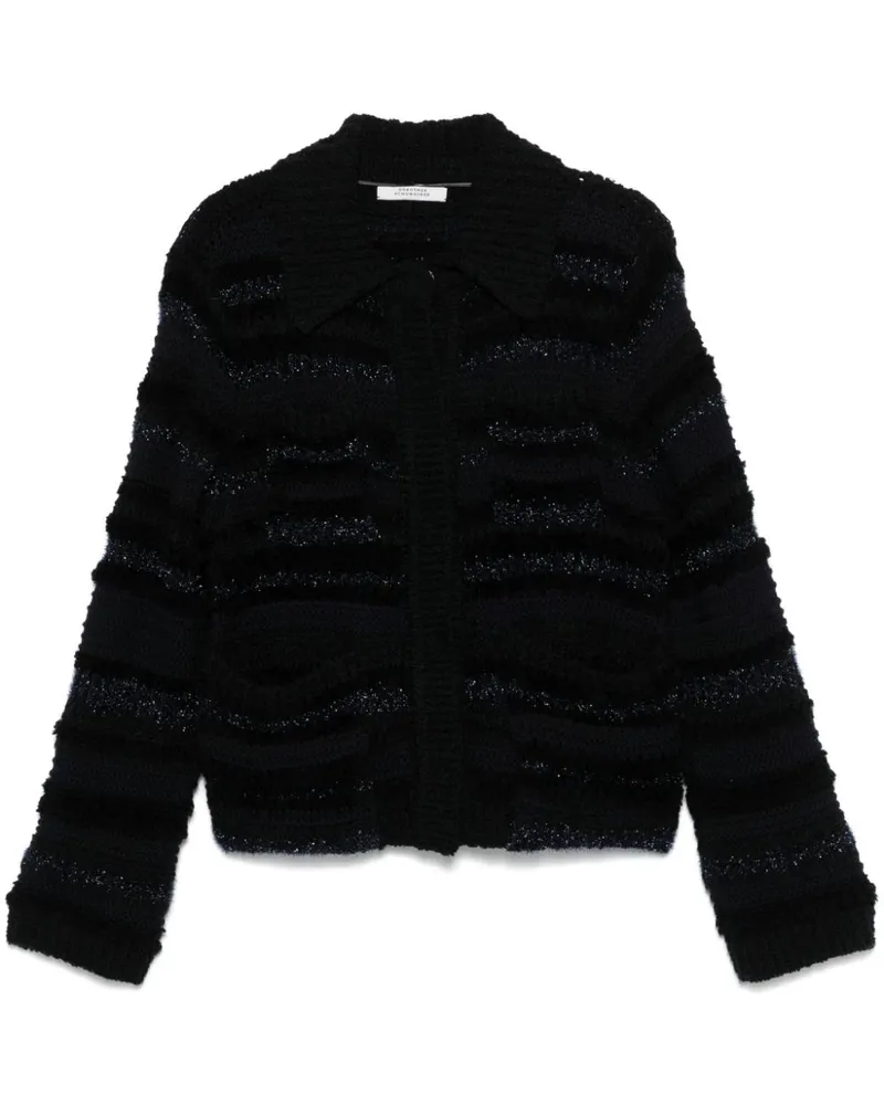 Dorothee Schumacher Cardigan in Metallic-Optik - Schwarz Schwarz