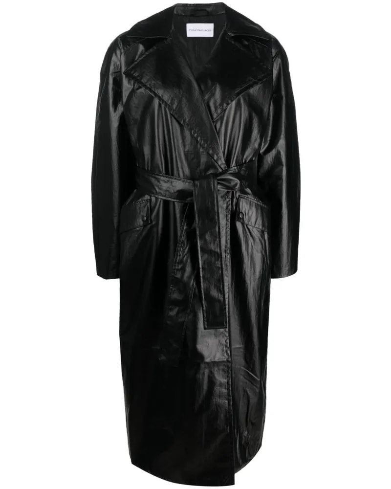 Calvin Klein Trenchcoat mit Gürtel - Schwarz Schwarz