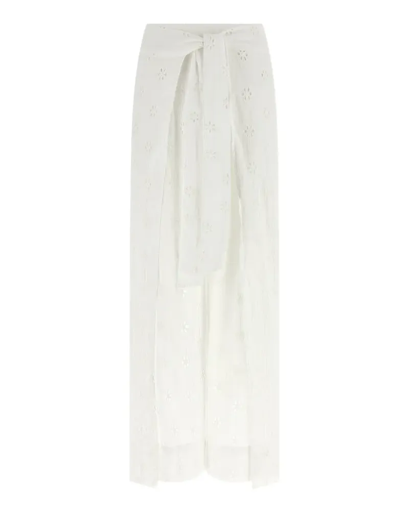 Ralph Lauren embroidered-lace wrap palazzo pants - Weiß Weiß