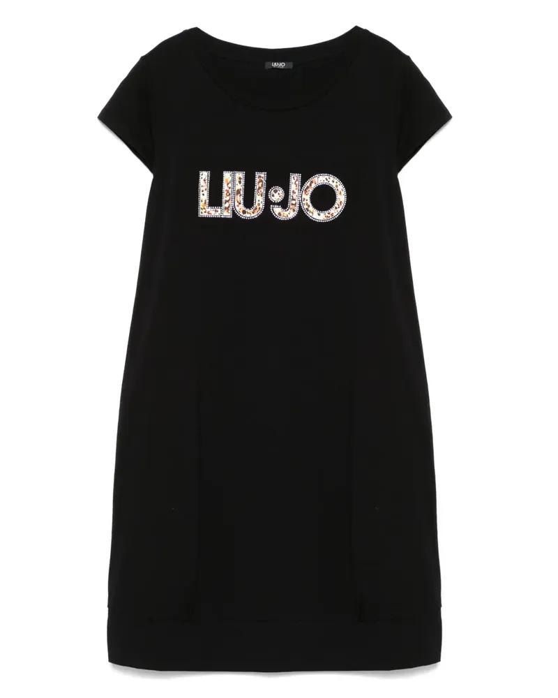 Liu Jo Minikleid mit Logo-Verzierung - Schwarz Schwarz
