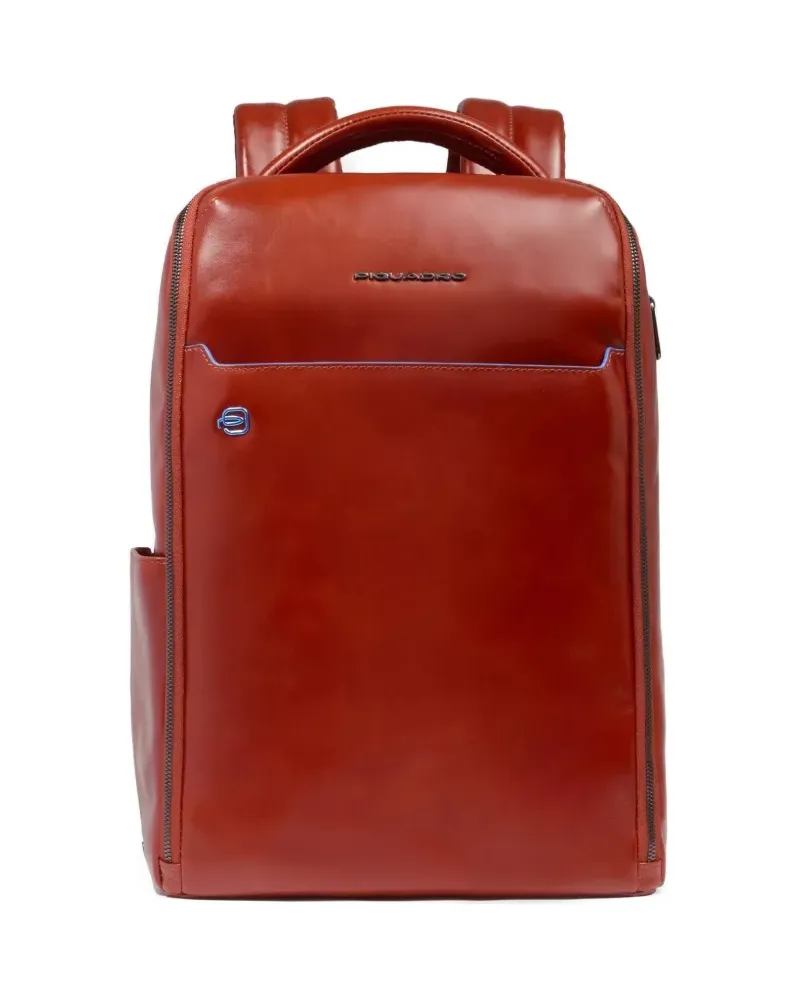Piquadro leather backpack - Orange Orange