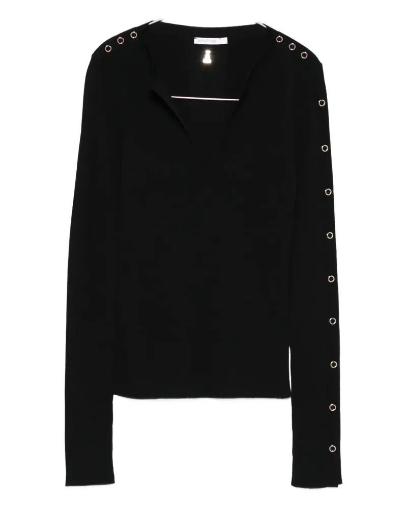 Patrizia Pepe Gerippter Pullover - Schwarz Schwarz