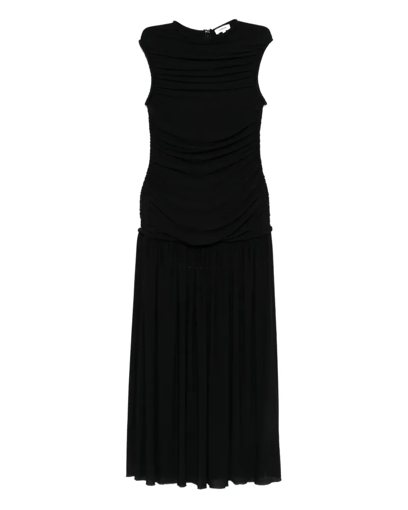 Sandro Gerafftes Kleid - Schwarz Schwarz