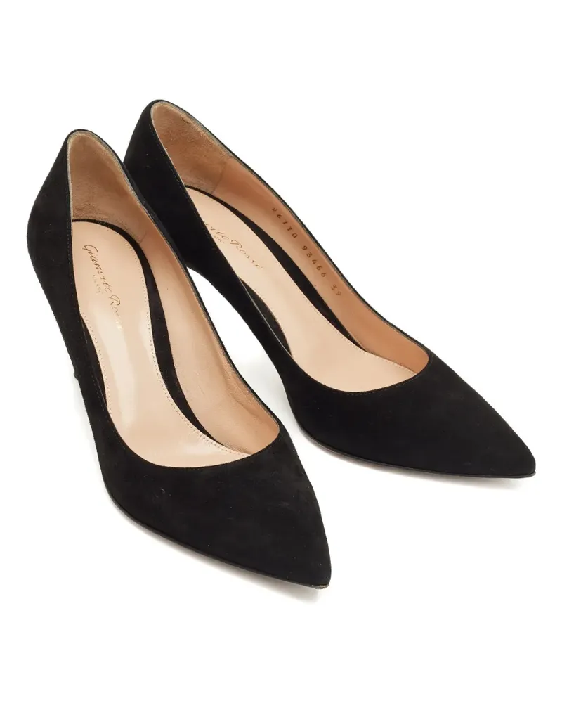 Gianvito Rossi suede pointed pumps - Schwarz Schwarz