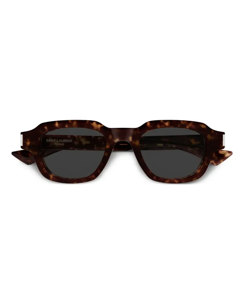 Saint Laurent Sonnenbrille mit eckigem Gestell - Braun Braun