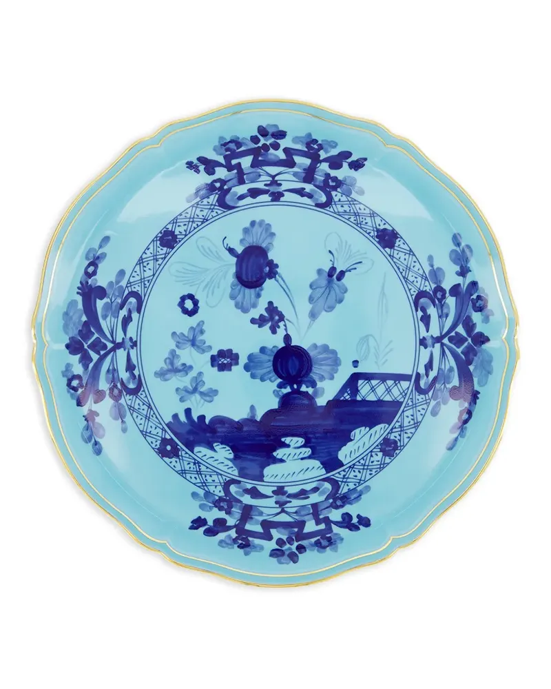 Ginori 1735 Iris Kuchenständer mit Blumenmotiv - Blau Blau