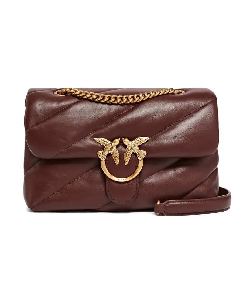 Pinko medium Love quilted bird cross body bag - Braun Braun
