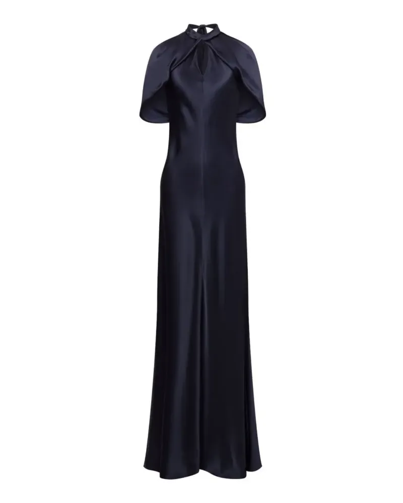 Alberta Ferretti Maxikleid mit Cape-Ärmeln - Blau Blau