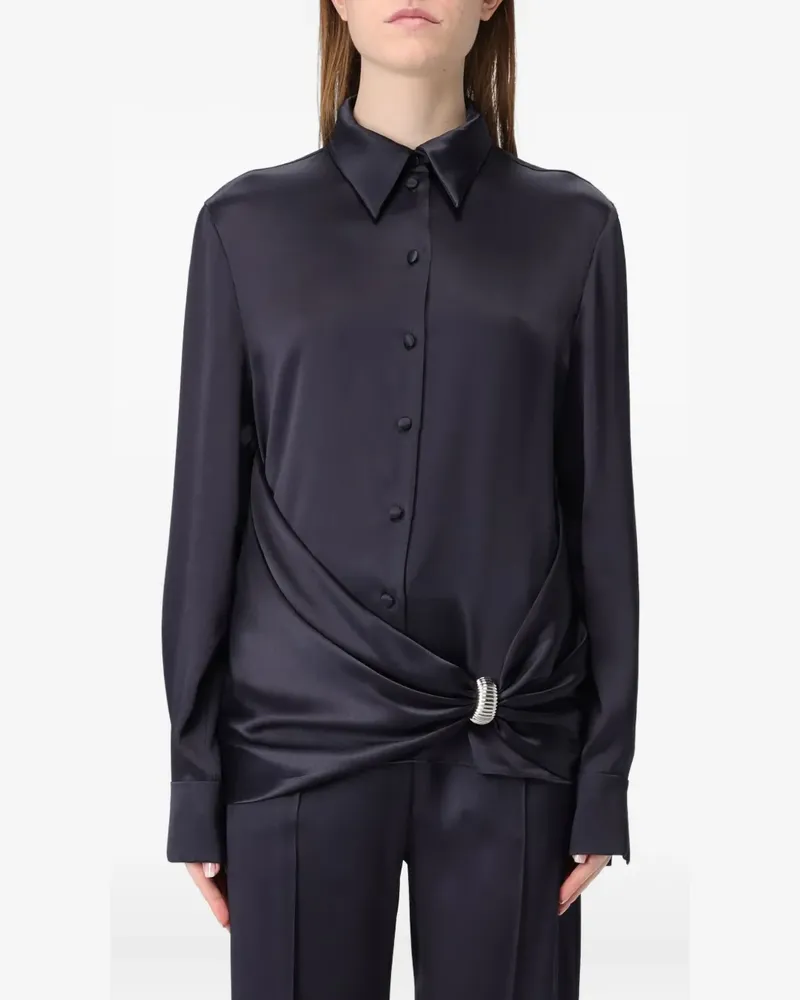 Alberta Ferretti Maxikleid mit Cape-Ärmeln - Blau Blau