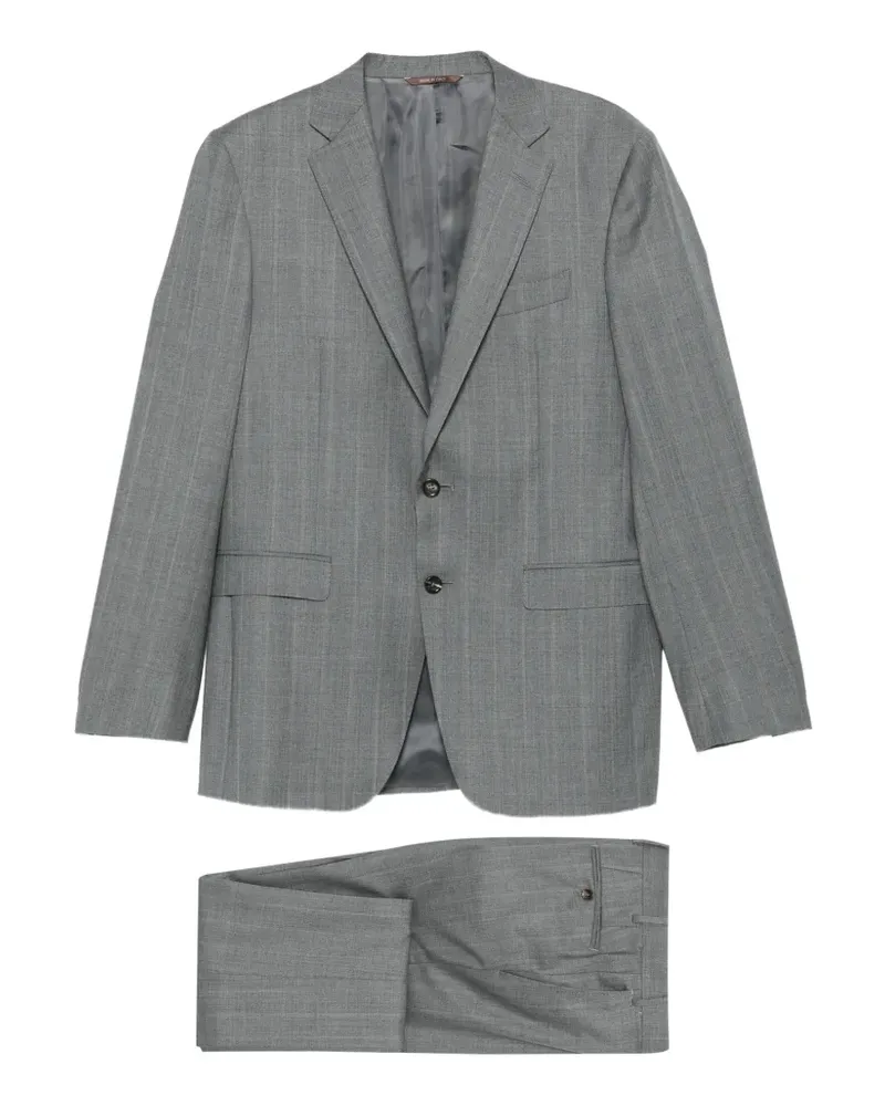Canali Einrehiger Anzug mit Nadelstreifen - Grau Grau
