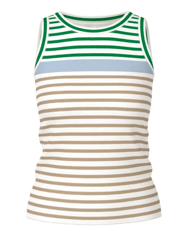 Marc Cain Gestreiftes Ringel Top - Weiß Weiß