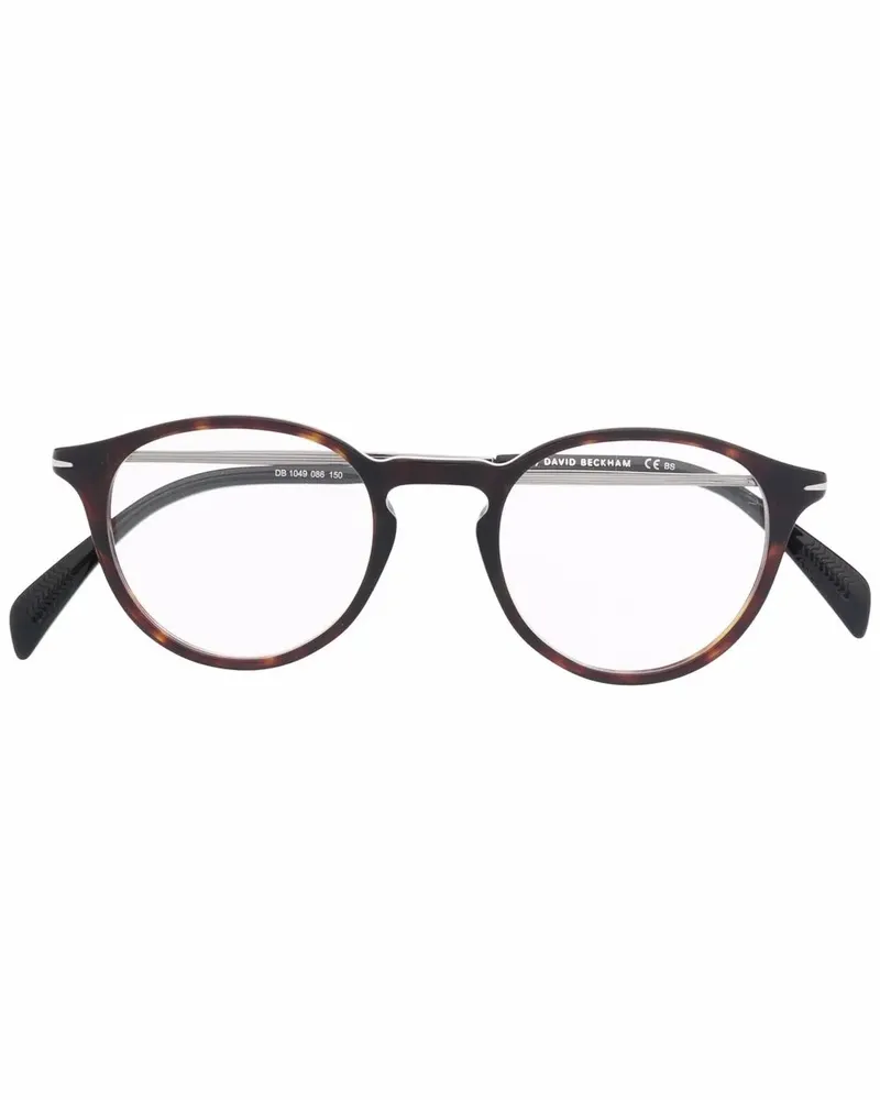 EYEWEAR by DAVID BECKHAM Runde Brille in Schildpattoptik - Silber Silber