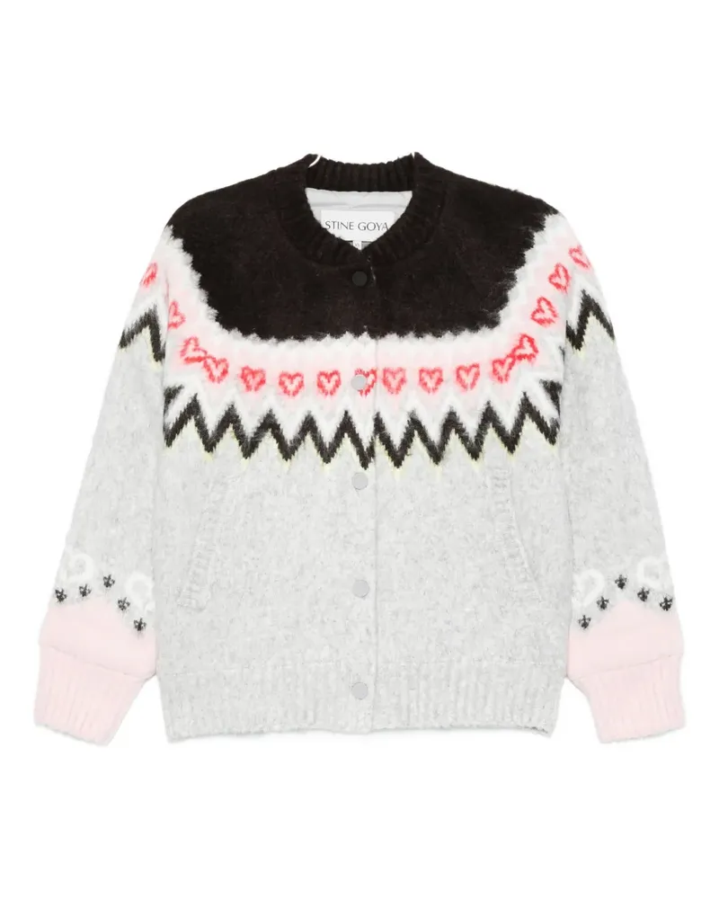 Stine Goya Cardigan mit Fair-Isle-Muster - Grau Grau