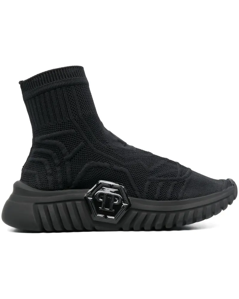 Philipp Plein Runner Slip-On-Sneakers - Schwarz Schwarz