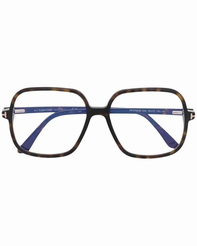 Tom Ford Eckige Brille in Schildpattoptik - Braun Braun