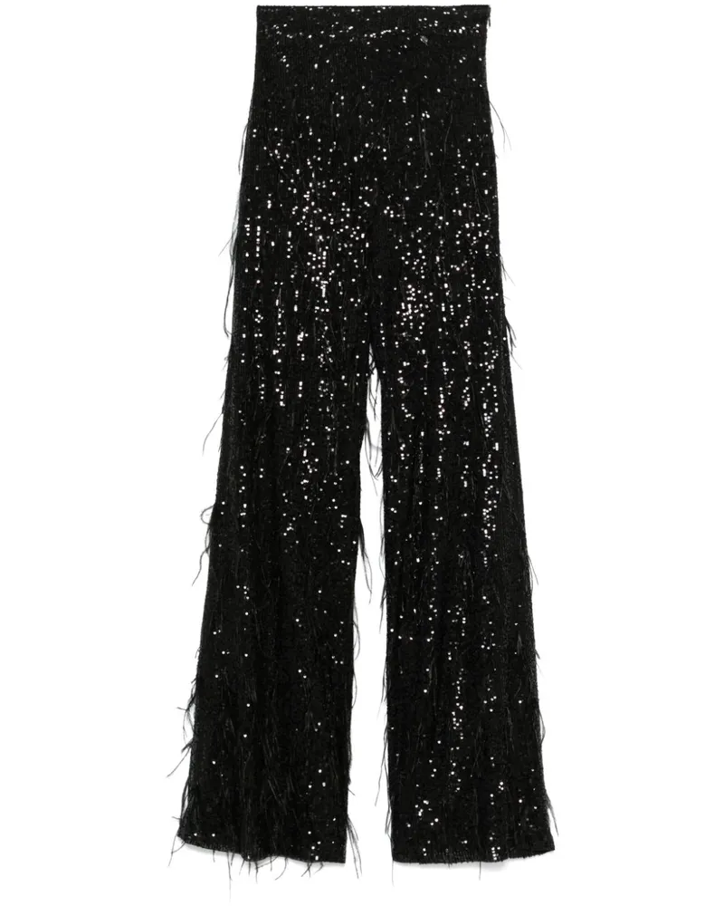 NISSA Hose mit Pailletten - Schwarz Schwarz