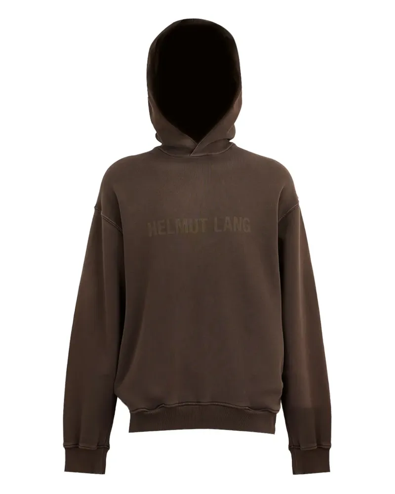 Helmut Lang Laser Studio Hoodie mit Logo-Detail - Braun Braun
