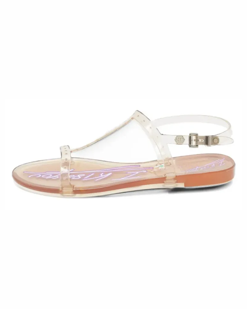 Philipp Plein Sandalen mit T-Riemen - Weiß Weiß