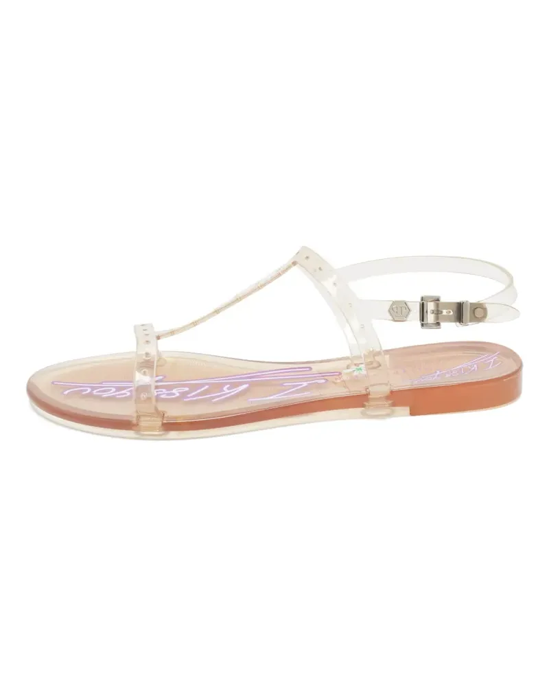 Philipp Plein Sandalen mit T-Riemen - Weiß Weiß