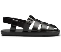 Sandalen mit gewebten Riemen - Schwarz