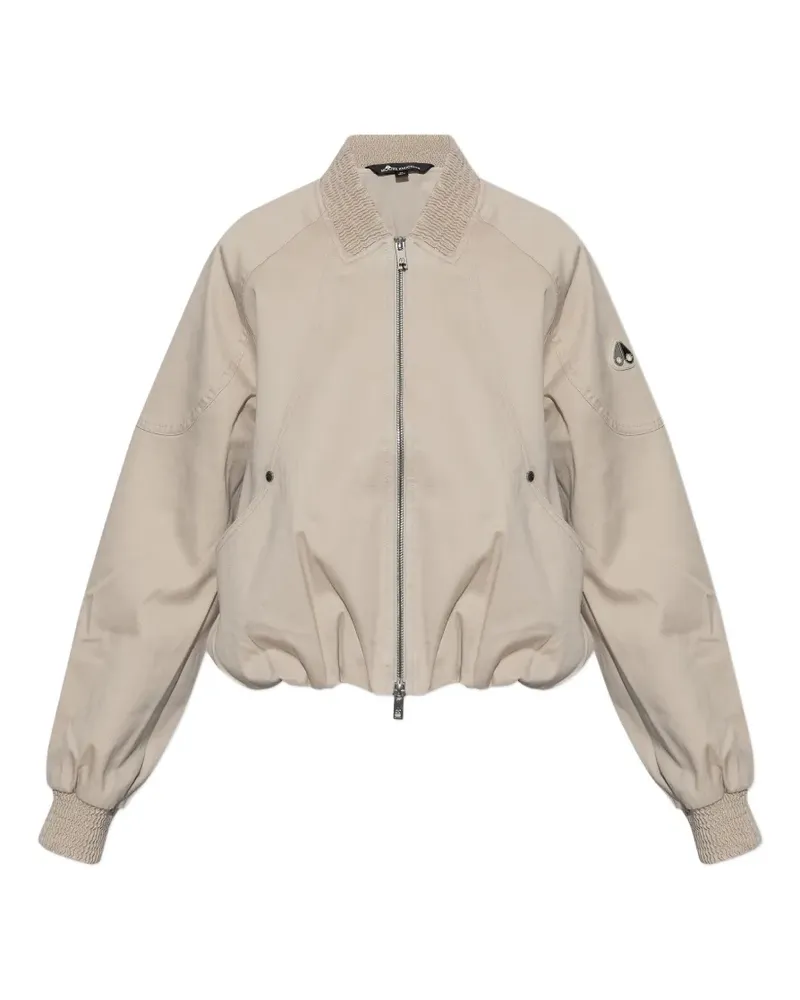 Moose Knuckles zip-up bomber jacket - Nude Nude