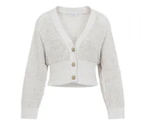 Cardigan mit V-Ausschnitt - Nude