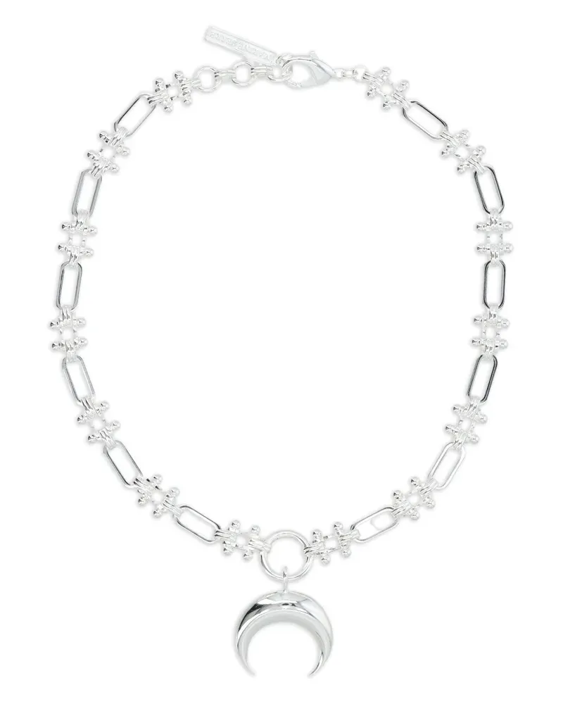 Marine Serre Crescent Moon Halskette - Silber Silber