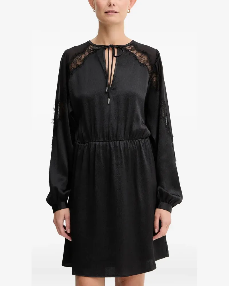 HUGO BOSS Minikleid mit Spitzenborten - Schwarz Schwarz