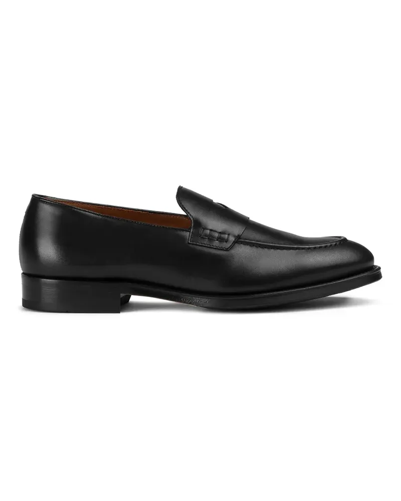 Doucal´s Penny-Loafer mit mandelförmiger Kappe - Schwarz Schwarz