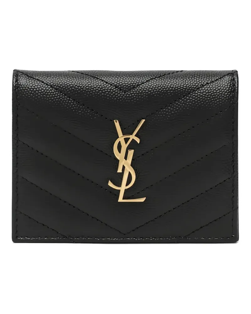 Saint Laurent Kartenetui mit Monogramm - Schwarz Schwarz