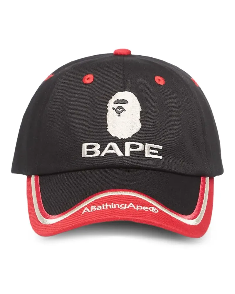 BAPE Baseballkappe mit Logo-Stickerei - Schwarz Schwarz