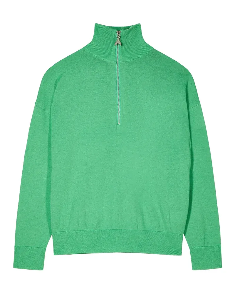 Patrizia Pepe Rollkragenpullover mit Viertelreißverschluss - Grün Grün