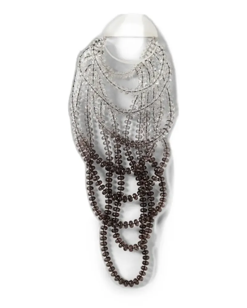 Emporio Armani beaded multi-strand necklace - Grau Grau