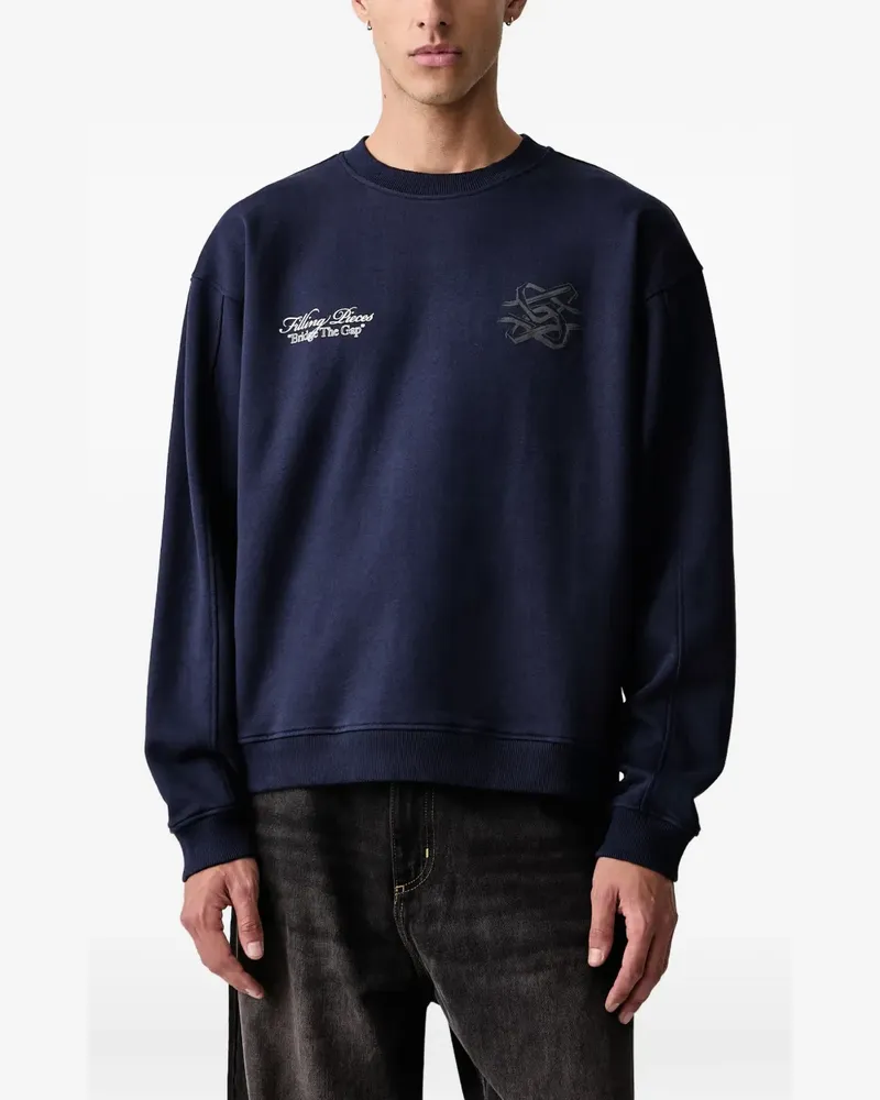 Filling Pieces Bridge The Gap Sweatshirt mit Logo-Print - Blau Blau