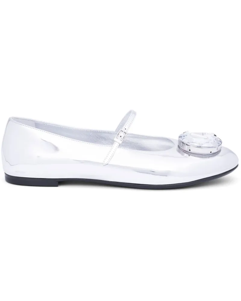 Area Metallic-Ballerinas Silber