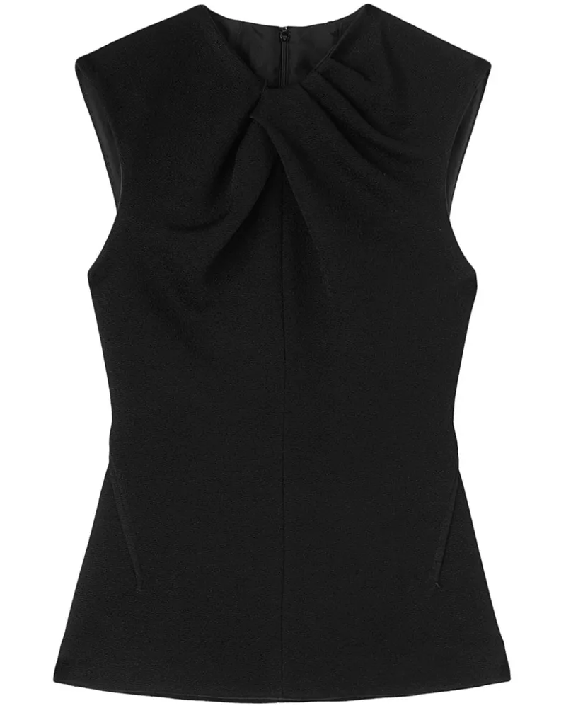 Jil Sander Top mit Faltendetail - Schwarz Schwarz