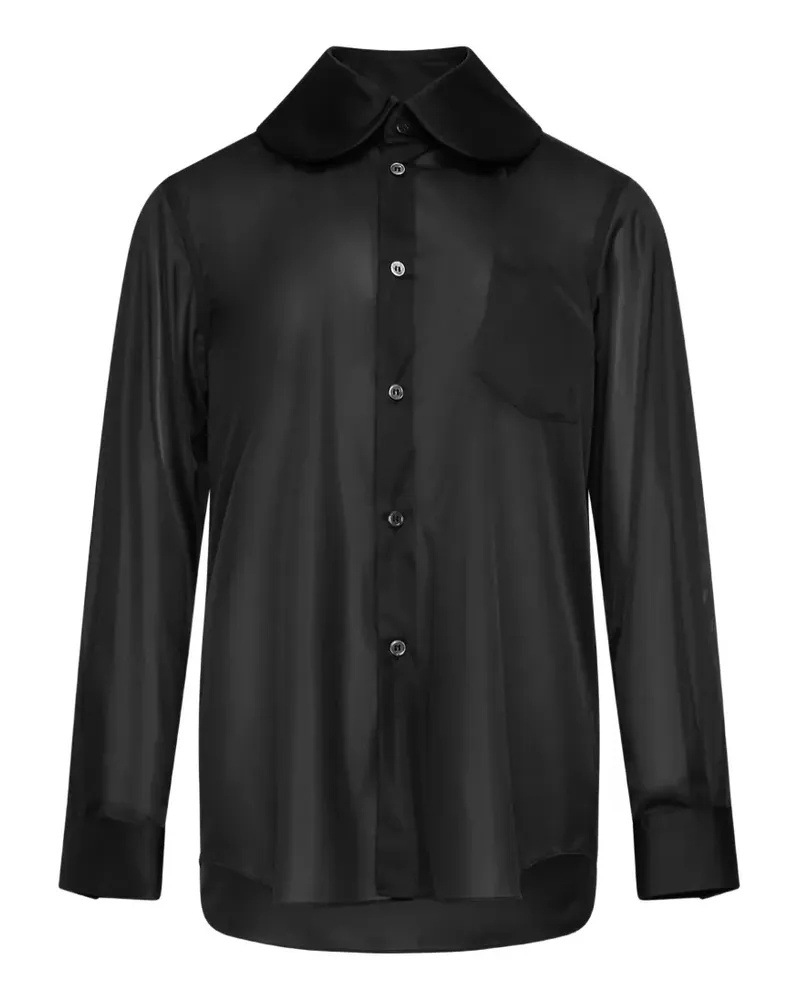 Comme des Garçons Bluse mit Sheer-Effekt - Schwarz Schwarz