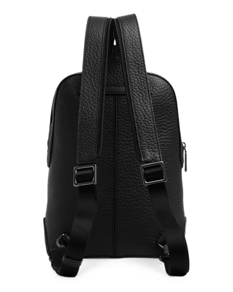 The Bridge pebbled leather backpack - Schwarz Schwarz