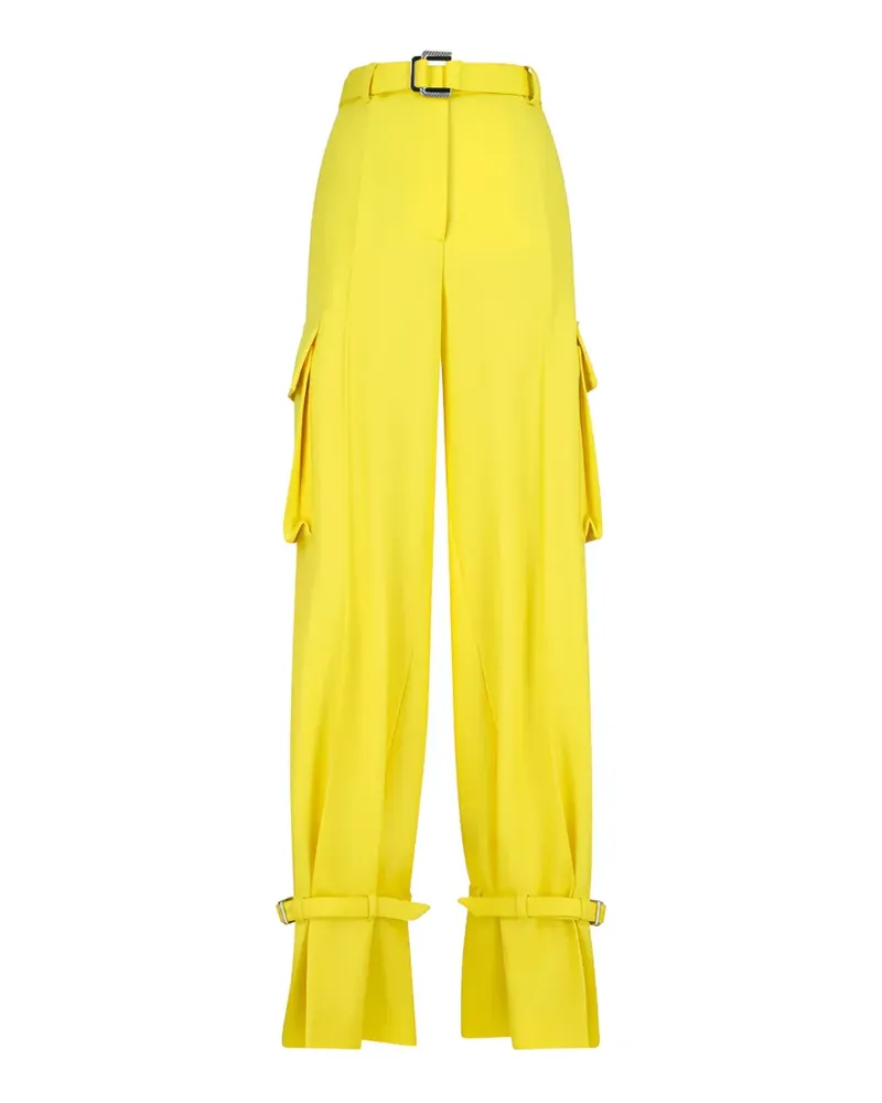 ATTICO belted cargo trousers - Gelb Gelb