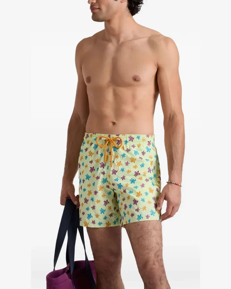 Vilebrequin turtle-embroidered swim shorts - Grün Grün