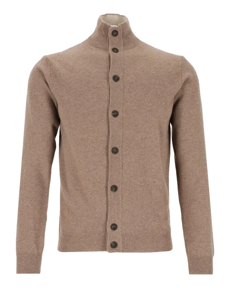 Al Duca D’Aosta 1902 high-neck button-up cardigan - Nude Nude