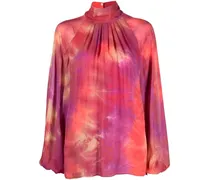 Bluse mit Batikmuster - Rosa
