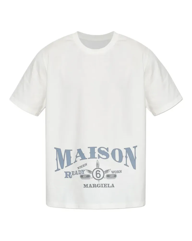 Maison Margiela logo-print T-shirt - Nude Nude