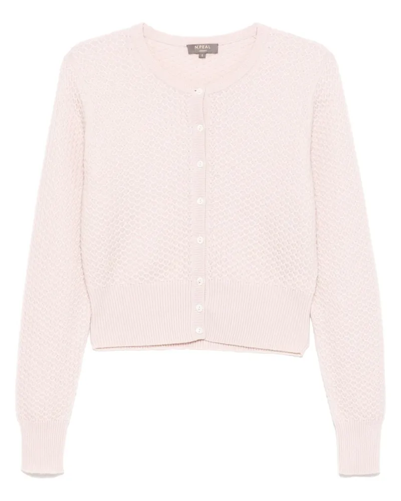 N.Peal Cardigan mit Ziernähten - Rosa Rosa