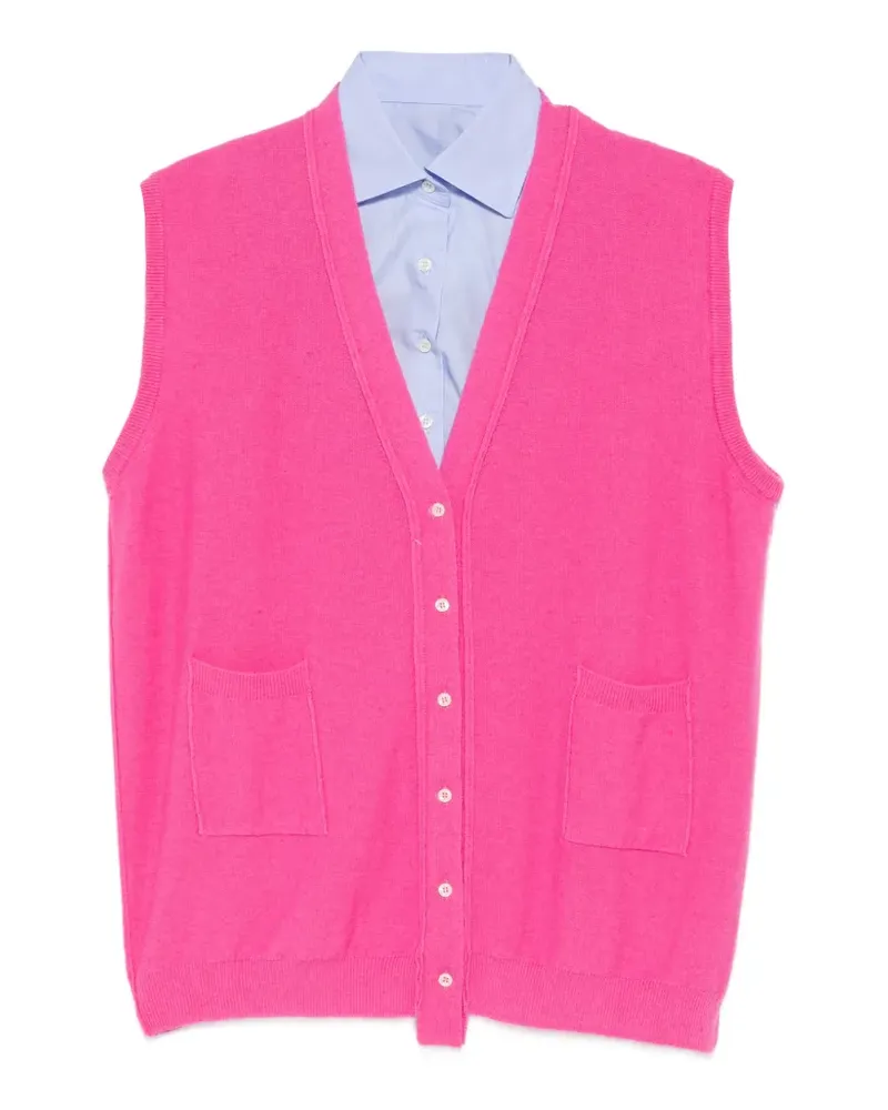 Jejia Weste mit Knöpfen - Rosa Rosa