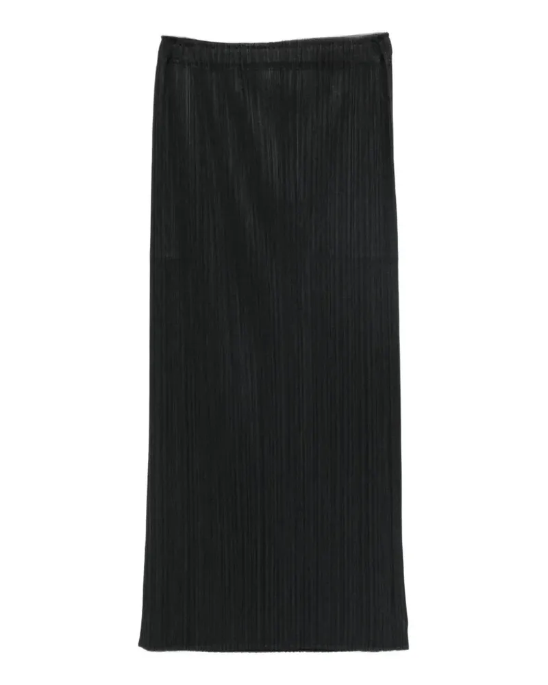 Issey Miyake pleated midi skirt - Schwarz Schwarz