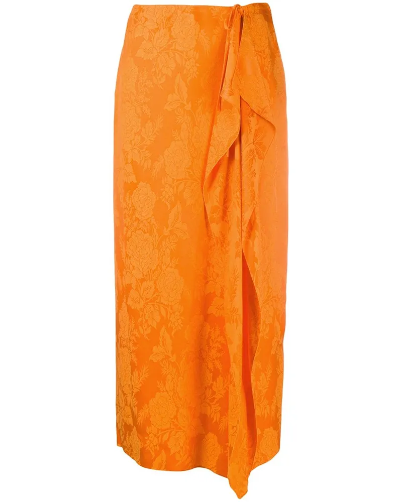 ATTICO Jacquard-Rock mit Blumenmuster - Orange Orange