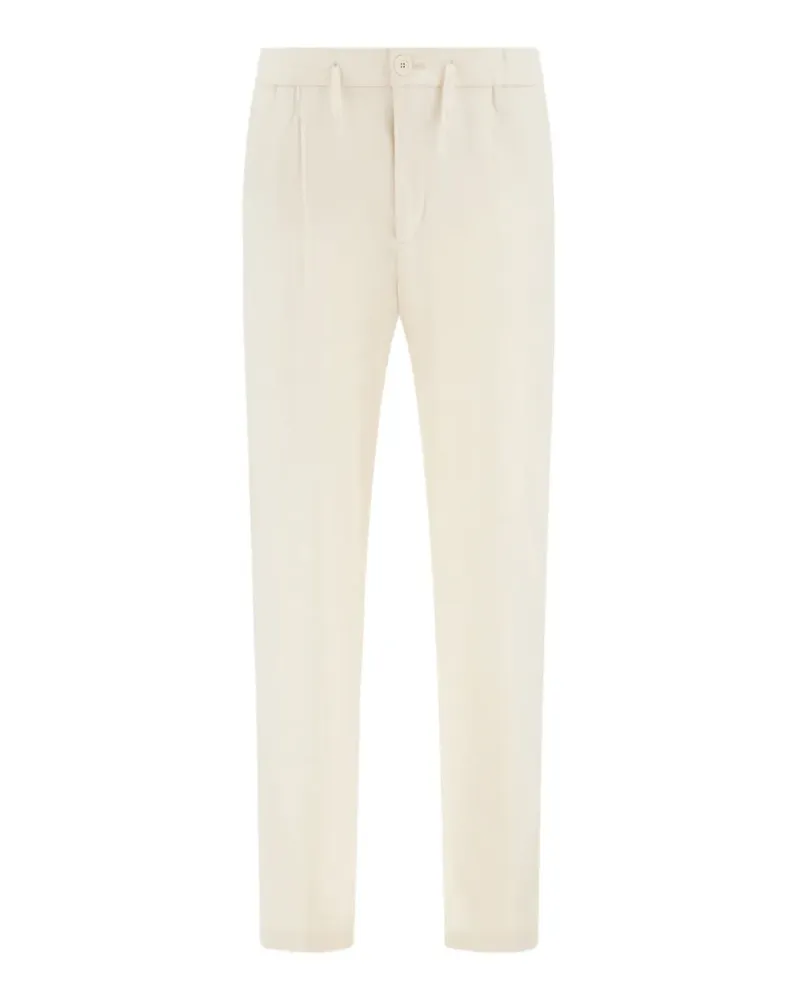 Herno Gewebte Hose mit Kordelzug - Weiß Weiß
